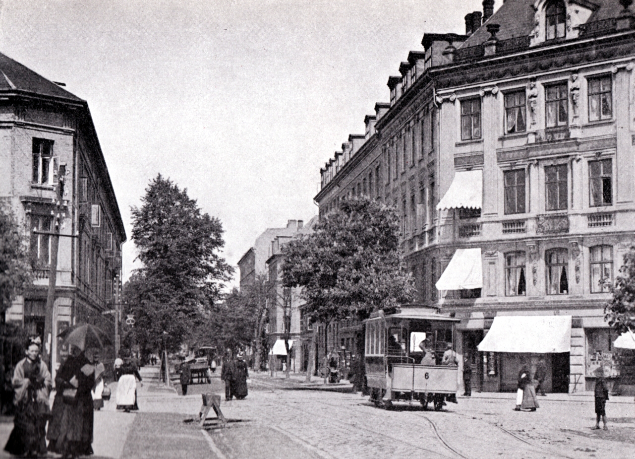 Den første del af Falkoner Alle i 1890